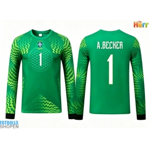 Billiga Brasilien Alisson Becker #1 Målvakt Bortatröja VM 2026 Långärmad